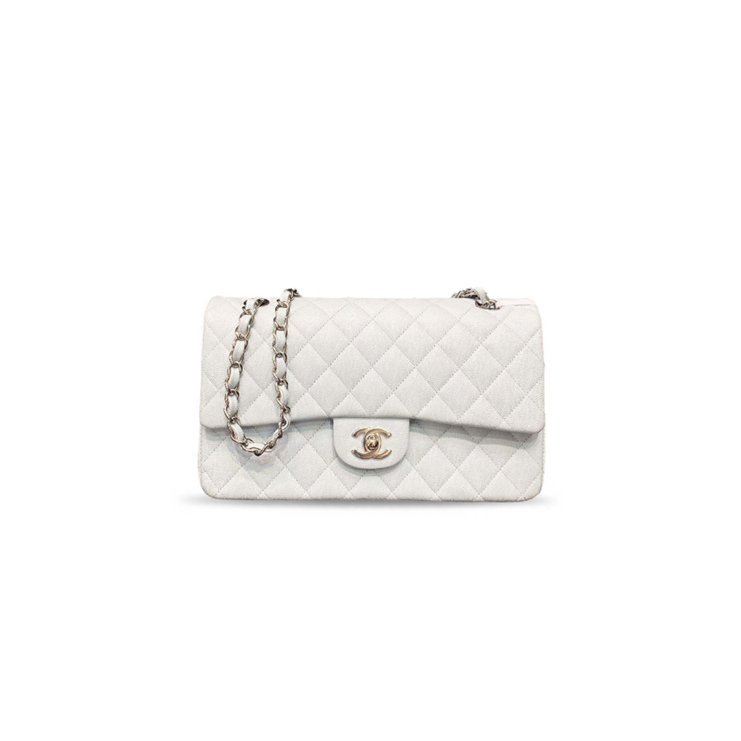 CHANEL CAVIAR QUILTED MEDIUM DOUBLE FLAP LIGHT A01112 (25.5*15.5*6.5cm) 